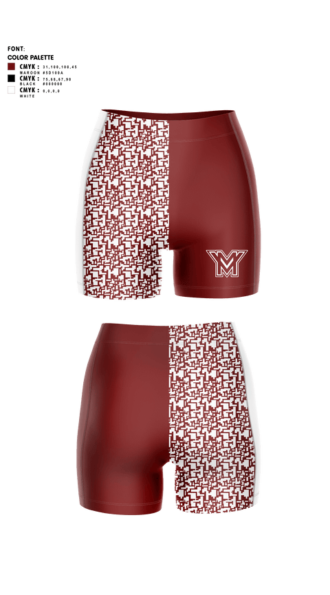 Women's Compression Shorts, Mount vernon, Track & Field, Teamtime, Team time, sublimation, custom sports apparel, team uniforms, spirit wear, spiritwear, sports uniforms, custom shirts, team store, custom team store, fundraiser sports, apparel fundraiser