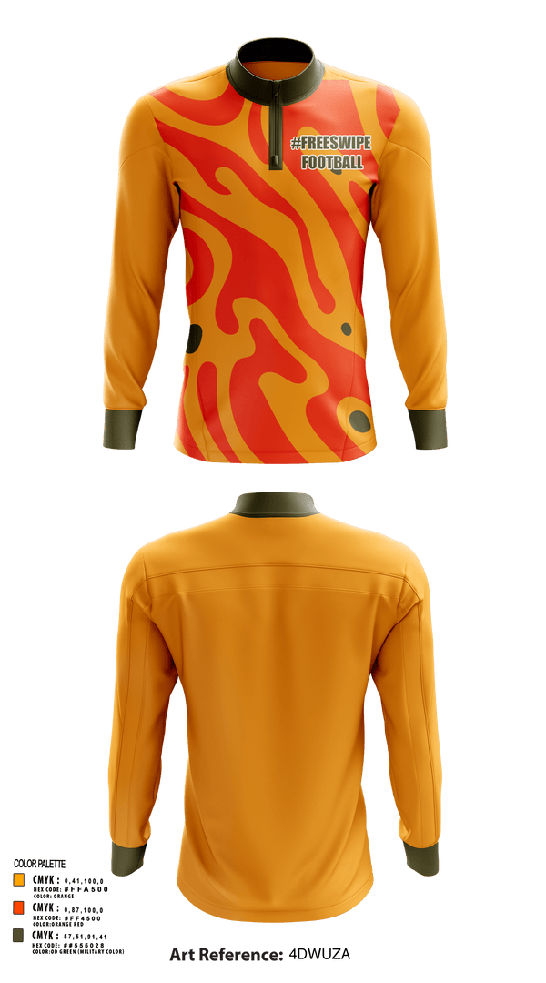 Quarter Zip Jacket, #FreeSwipe, Football, Teamtime, Team time, sublimation, custom sports apparel, team uniforms, spirit wear, spiritwear, sports uniforms, custom shirts, team store, custom team store, fundraiser sports, apparel fundraiser
