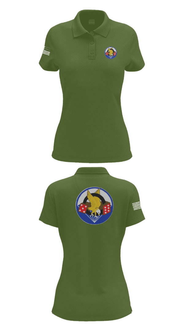 Women's Short Sleeve Performance Polo, 506th PIR, Army, Teamtime, Team time, sublimation, custom sports apparel, team uniforms, spirit wear, spiritwear, sports uniforms, custom shirts, team store, custom team store, fundraiser sports, apparel fundraiser