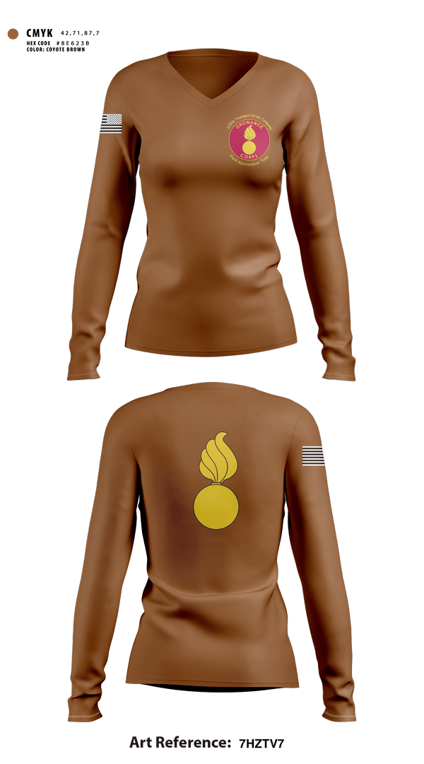 Women's Short Sleeve Vneck Shirt, 129th Heavy Transport Company129 TC CO, Army, Teamtime, Team time, sublimation, custom sports apparel, team uniforms, spirit wear, spiritwear, sports uniforms, custom shirts, team store, custom team store, fundraiser sports, apparel fundraiser