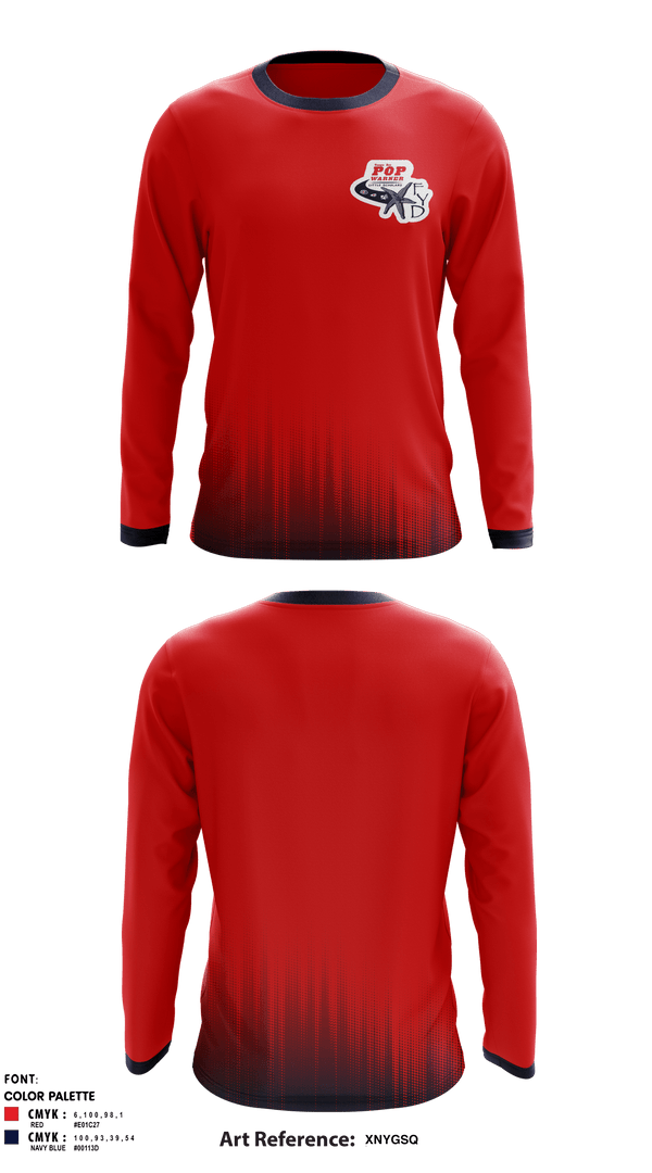 Long Sleeve Performance Shirt, FYD Tampa Bay Pop Warner, Football, Teamtime, Team time, sublimation, custom sports apparel, team uniforms, spirit wear, spiritwear, sports uniforms, custom shirts, team store, custom team store, fundraiser sports, apparel fundraiser
