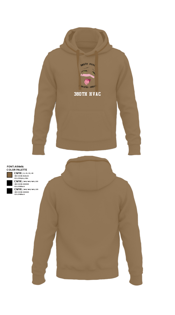 Hoodie, 380th HVAC, , Teamtime, Team time, sublimation, custom sports apparel, team uniforms, spirit wear, spiritwear, sports uniforms, custom shirts, team store, custom team store, fundraiser sports, apparel fundraiser