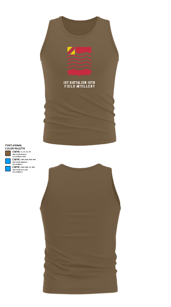 Tank Top, 1st Battalion 15th Field Artillery, Army, Teamtime, Team time, sublimation, custom sports apparel, team uniforms, spirit wear, spiritwear, sports uniforms, custom shirts, team store, custom team store, fundraiser sports, apparel fundraiser