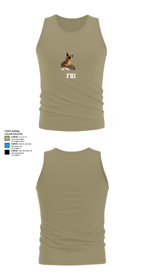 Tank Top, FBI, Police, Teamtime, Team time, sublimation, custom sports apparel, team uniforms, spirit wear, spiritwear, sports uniforms, custom shirts, team store, custom team store, fundraiser sports, apparel fundraiser
