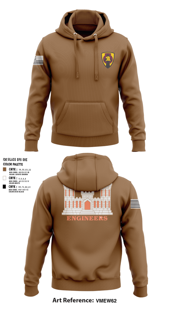 Hoodie, 833 EN CO SAPPER, , Teamtime, Team time, sublimation, custom sports apparel, team uniforms, spirit wear, spiritwear, sports uniforms, custom shirts, team store, custom team store, fundraiser sports, apparel fundraiser
