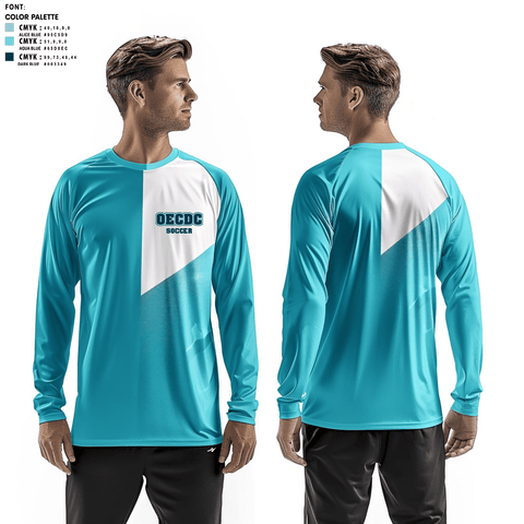 Long Sleeve Performance Shirt, OECDC, Men's Soccer, Teamtime, Team time, sublimation, custom sports apparel, team uniforms, spirit wear, spiritwear, sports uniforms, custom shirts, team store, custom team store, fundraiser sports, apparel fundraiser