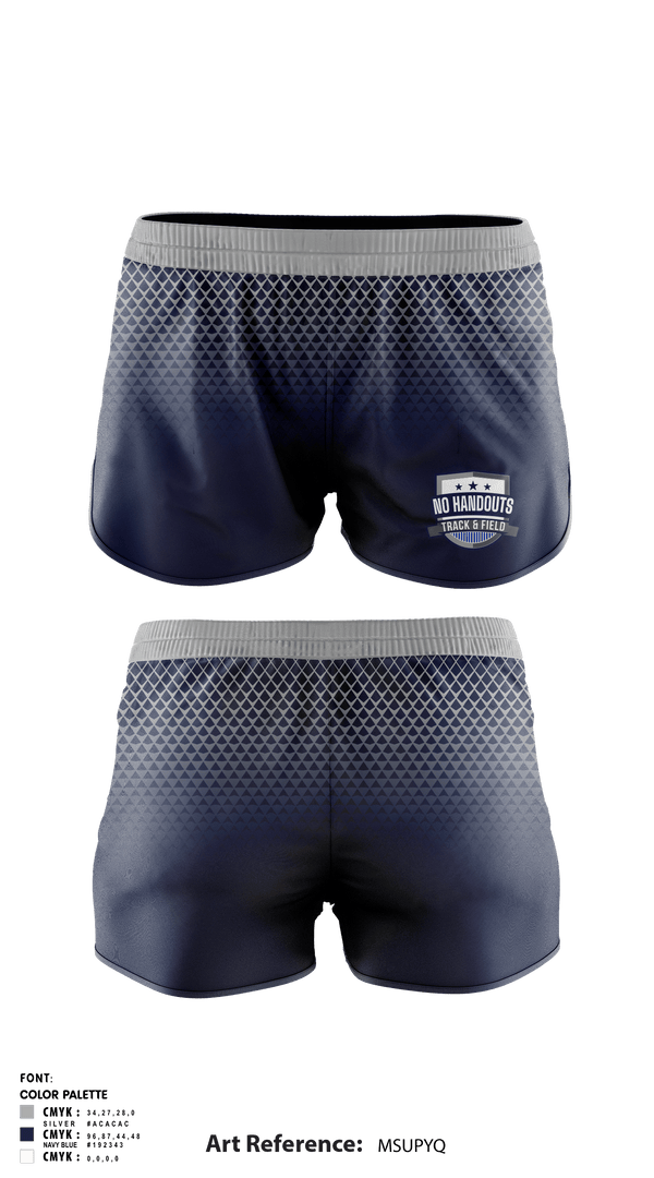 Track Shorts, No Handouts Track & Field, Track & Field, Teamtime, Team time, sublimation, custom sports apparel, team uniforms, spirit wear, spiritwear, sports uniforms, custom shirts, team store, custom team store, fundraiser sports, apparel fundraiser