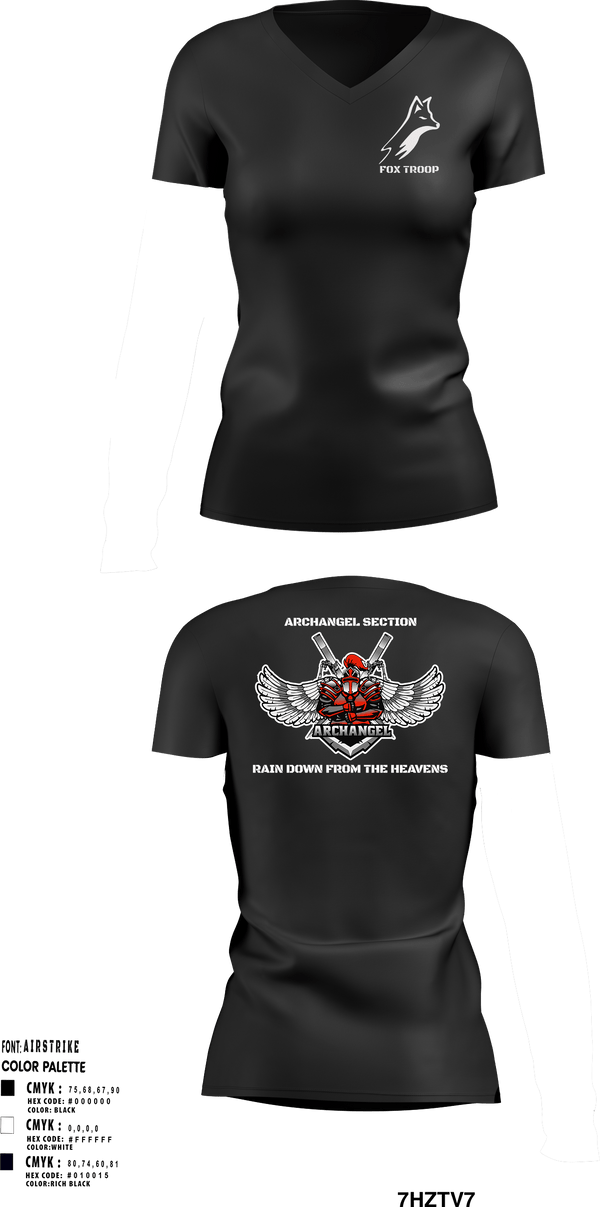 Women's Short Sleeve Vneck Shirt, Fox troop, Army, Teamtime, Team time, sublimation, custom sports apparel, team uniforms, spirit wear, spiritwear, sports uniforms, custom shirts, team store, custom team store, fundraiser sports, apparel fundraiser
