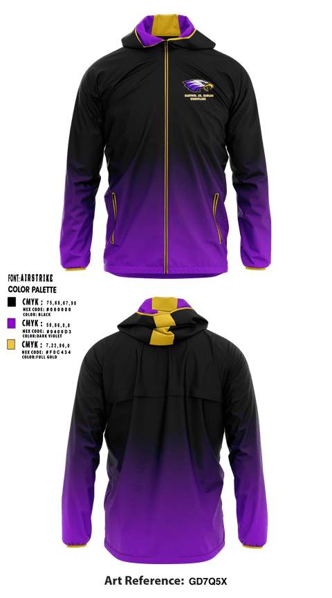 Windbreaker, Rantoul Jr. Eagles, Wrestling, Teamtime, Team time, sublimation, custom sports apparel, team uniforms, spirit wear, spiritwear, sports uniforms, custom shirts, team store, custom team store, fundraiser sports, apparel fundraiser