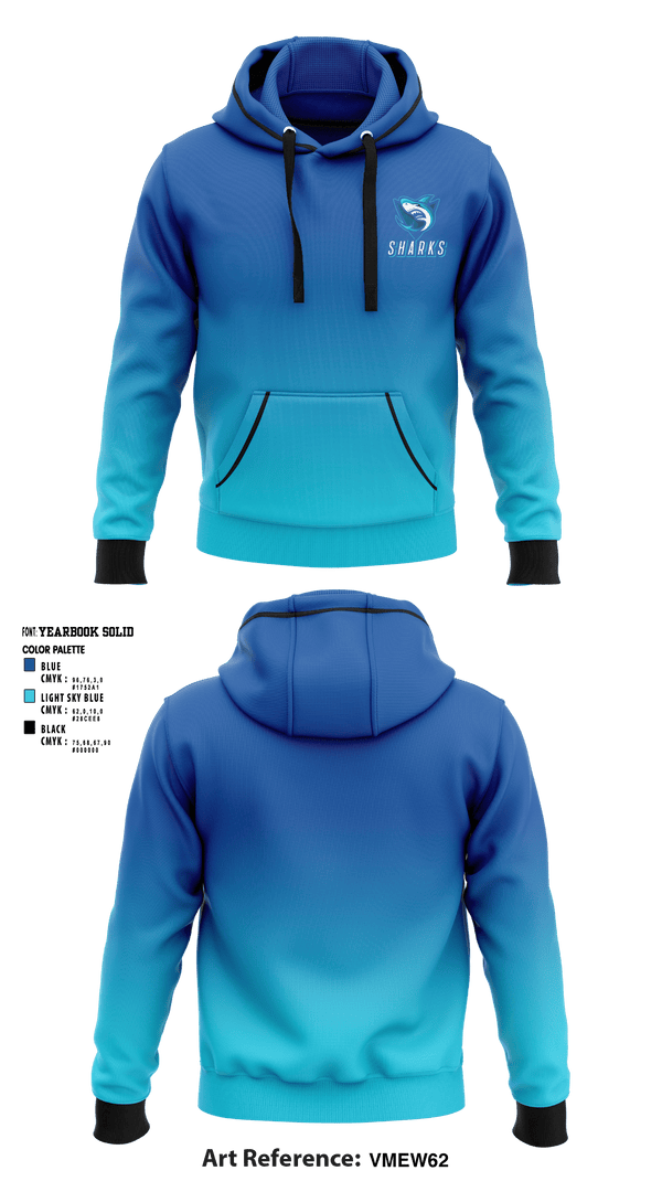 Hoodie, Sharks, Men's Basketball, Teamtime, Team time, sublimation, custom sports apparel, team uniforms, spirit wear, spiritwear, sports uniforms, custom shirts, team store, custom team store, fundraiser sports, apparel fundraiser
