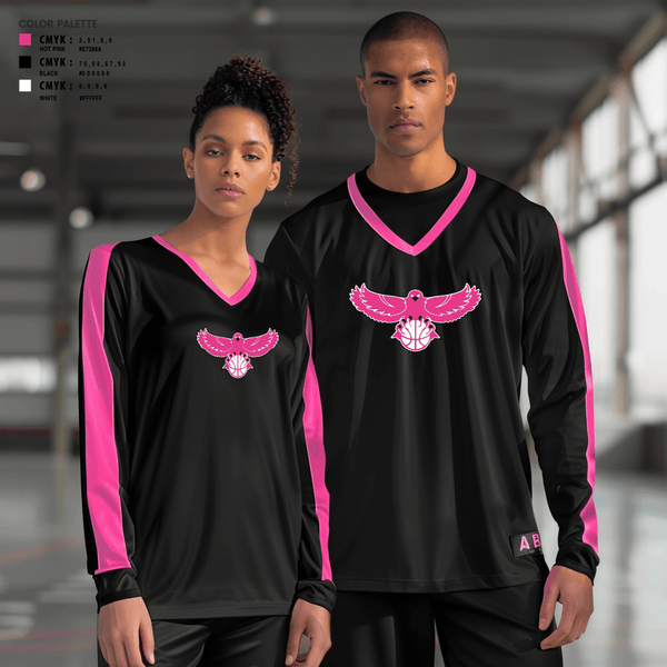 Women's Long Sleeve Vneck Shirt, C hawks, Men's Basketball, Teamtime, Team time, sublimation, custom sports apparel, team uniforms, spirit wear, spiritwear, sports uniforms, custom shirts, team store, custom team store, fundraiser sports, apparel fundraiser