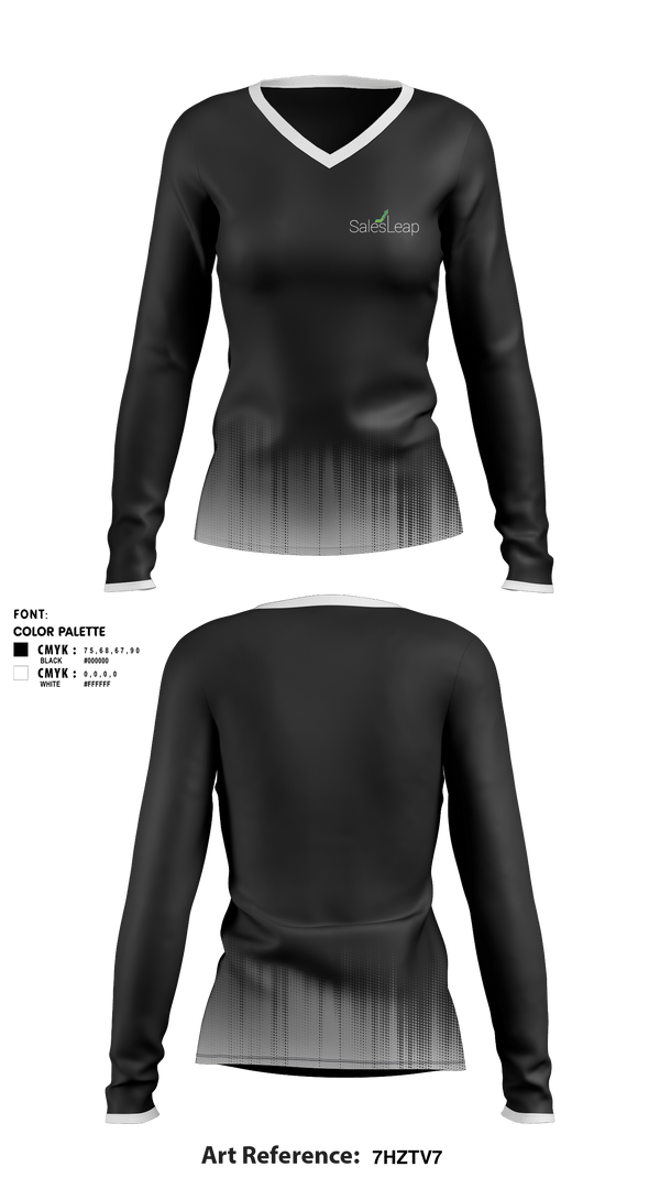 Women's Long Sleeve Vneck Shirt, SalesLeap, , Teamtime, Team time, sublimation, custom sports apparel, team uniforms, spirit wear, spiritwear, sports uniforms, custom shirts, team store, custom team store, fundraiser sports, apparel fundraiser