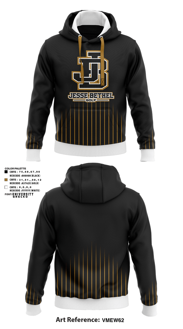 Hoodie, Jesse Bethel High School Golf, Golf, Teamtime, Team time, sublimation, custom sports apparel, team uniforms, spirit wear, spiritwear, sports uniforms, custom shirts, team store, custom team store, fundraiser sports, apparel fundraiser