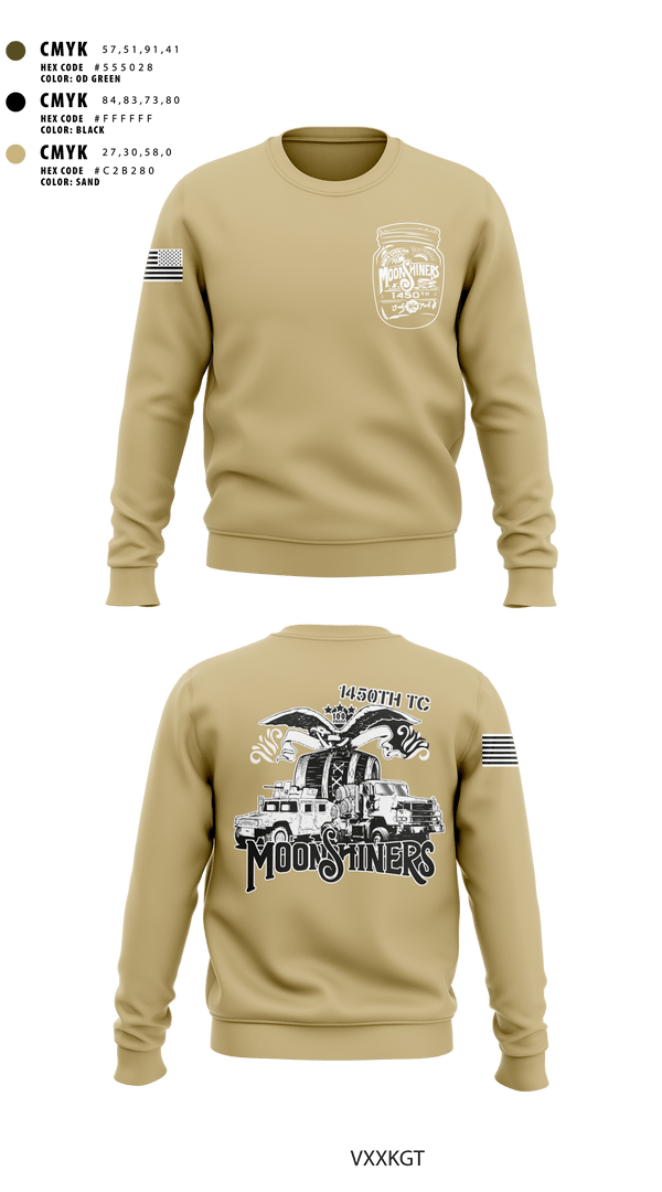 Crew Neck Sweatshirt, 1450th TC, Army, Teamtime, Team time, sublimation, custom sports apparel, team uniforms, spirit wear, spiritwear, sports uniforms, custom shirts, team store, custom team store, fundraiser sports, apparel fundraiser