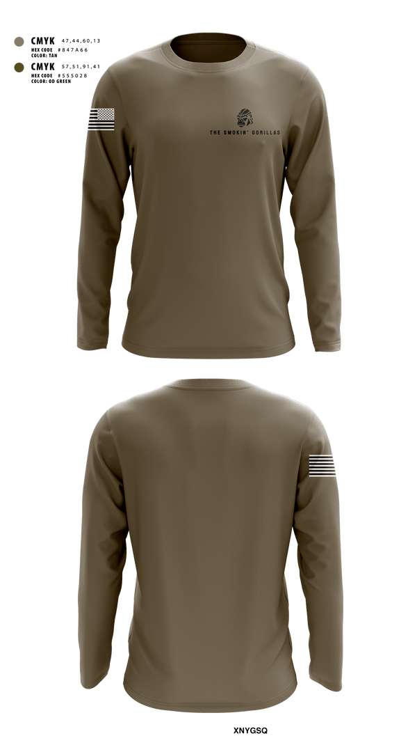 Long Sleeve Performance Shirt, The Smokin' Gorillas, Space Force, Teamtime, Team time, sublimation, custom sports apparel, team uniforms, spirit wear, spiritwear, sports uniforms, custom shirts, team store, custom team store, fundraiser sports, apparel fundraiser