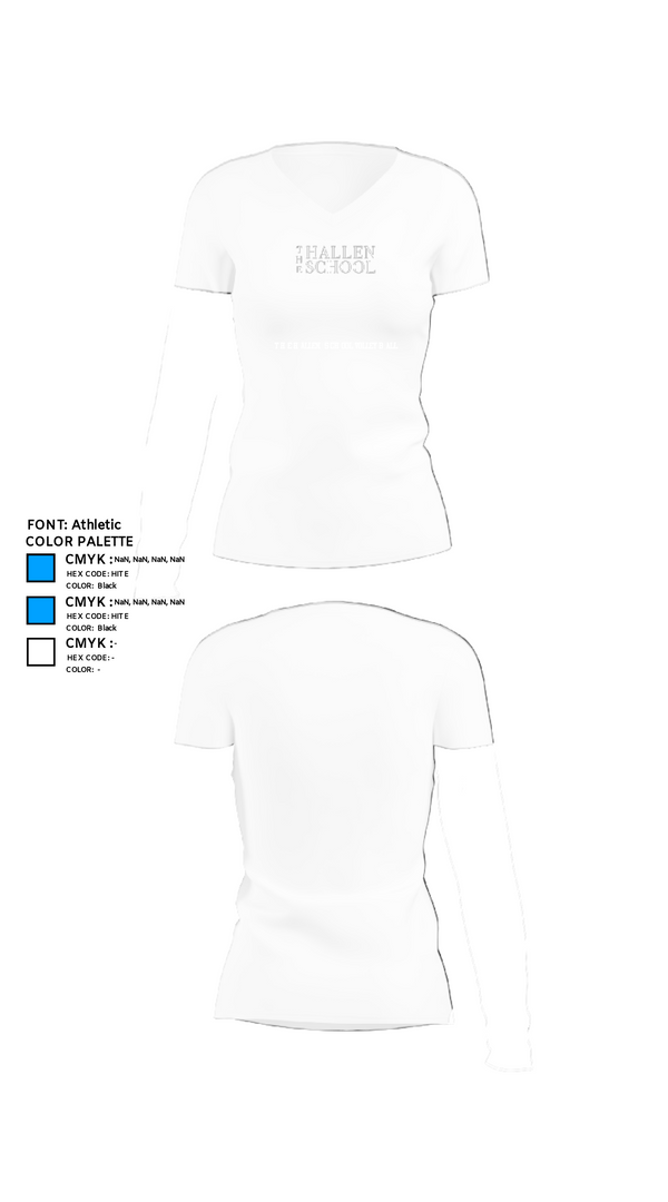 Women's Short Sleeve Vneck Shirt, The Hallen School Volleyball, Men's Volleyball, Teamtime, Team time, sublimation, custom sports apparel, team uniforms, spirit wear, spiritwear, sports uniforms, custom shirts, team store, custom team store, fundraiser sports, apparel fundraiser