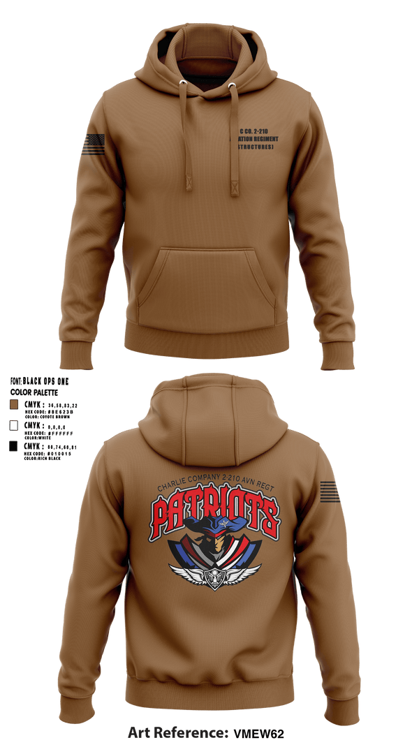 Hoodie, C Co. 2-210 Aviation Regiment (Structures), , Teamtime, Team time, sublimation, custom sports apparel, team uniforms, spirit wear, spiritwear, sports uniforms, custom shirts, team store, custom team store, fundraiser sports, apparel fundraiser