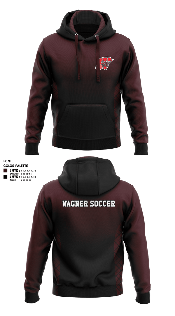 Hoodie, Wagner Girls Soccer, Women's Soccer, Teamtime, Team time, sublimation, custom sports apparel, team uniforms, spirit wear, spiritwear, sports uniforms, custom shirts, team store, custom team store, fundraiser sports, apparel fundraiser