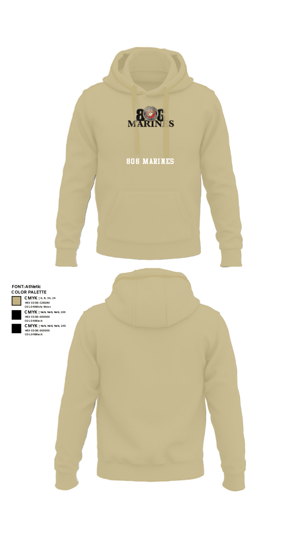 Hoodie, 806 Marines, Marines, Teamtime, Team time, sublimation, custom sports apparel, team uniforms, spirit wear, spiritwear, sports uniforms, custom shirts, team store, custom team store, fundraiser sports, apparel fundraiser