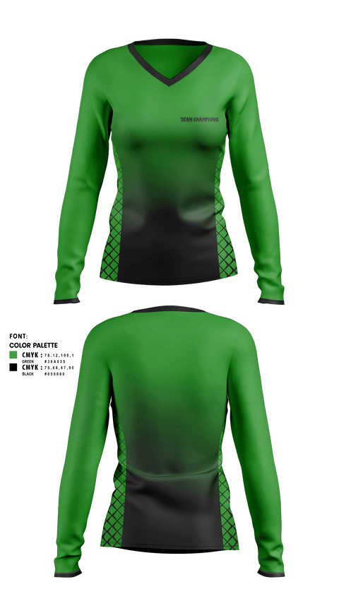 Women's Long Sleeve Vneck Shirt, Team Champions, Men's Soccer, Teamtime, Team time, sublimation, custom sports apparel, team uniforms, spirit wear, spiritwear, sports uniforms, custom shirts, team store, custom team store, fundraiser sports, apparel fundraiser