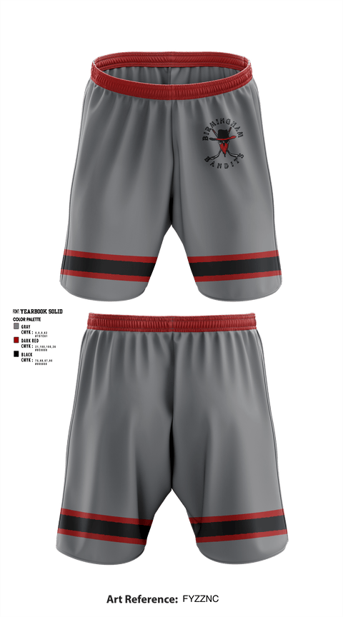 Athletic Shorts With Pockets, Birmingham Bandits, Ice Hockey, Teamtime, Team time, sublimation, custom sports apparel, team uniforms, spirit wear, spiritwear, sports uniforms, custom shirts, team store, custom team store, fundraiser sports, apparel fundraiser