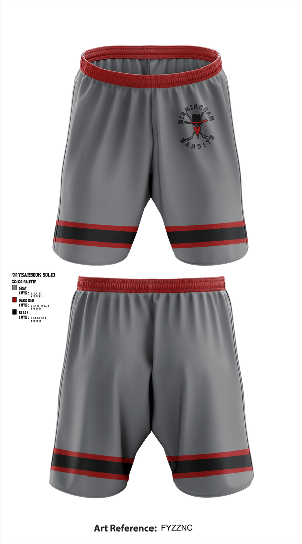 Athletic Shorts With Pockets, Birmingham Bandits, Ice Hockey, Teamtime, Team time, sublimation, custom sports apparel, team uniforms, spirit wear, spiritwear, sports uniforms, custom shirts, team store, custom team store, fundraiser sports, apparel fundraiser