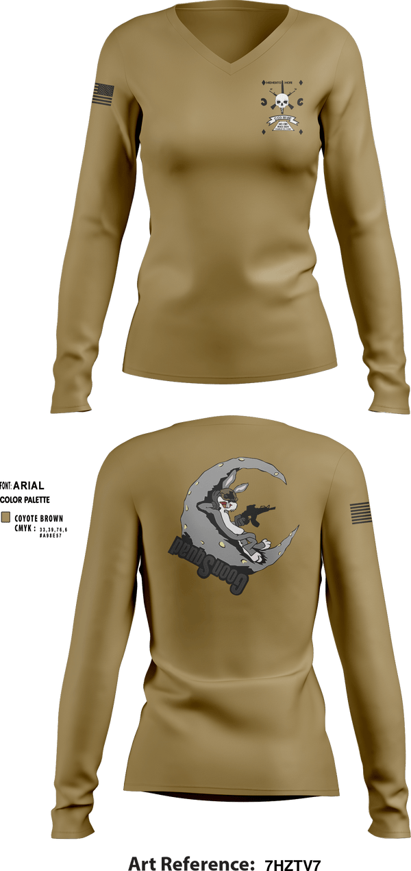 Women's Long Sleeve Vneck Shirt, 1-181 INF Goon Squad, , Teamtime, Team time, sublimation, custom sports apparel, team uniforms, spirit wear, spiritwear, sports uniforms, custom shirts, team store, custom team store, fundraiser sports, apparel fundraiser