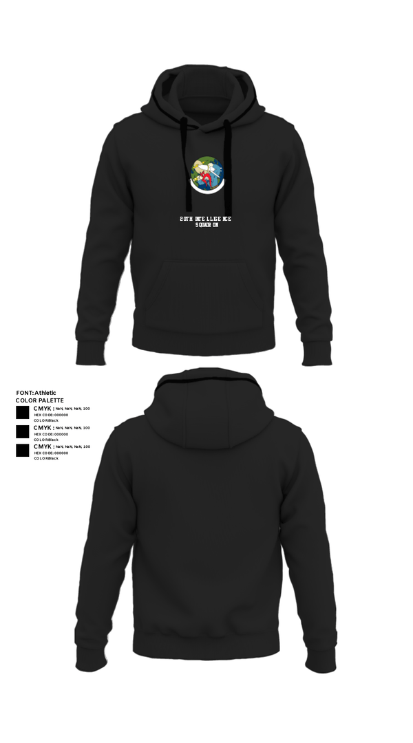 Hoodie, 20th Intelligence Squadron, Air Force, Teamtime, Team time, sublimation, custom sports apparel, team uniforms, spirit wear, spiritwear, sports uniforms, custom shirts, team store, custom team store, fundraiser sports, apparel fundraiser