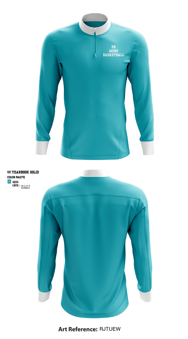 Quarter Zip Jacket, PR, Men's Basketball, Teamtime, Team time, sublimation, custom sports apparel, team uniforms, spirit wear, spiritwear, sports uniforms, custom shirts, team store, custom team store, fundraiser sports, apparel fundraiser