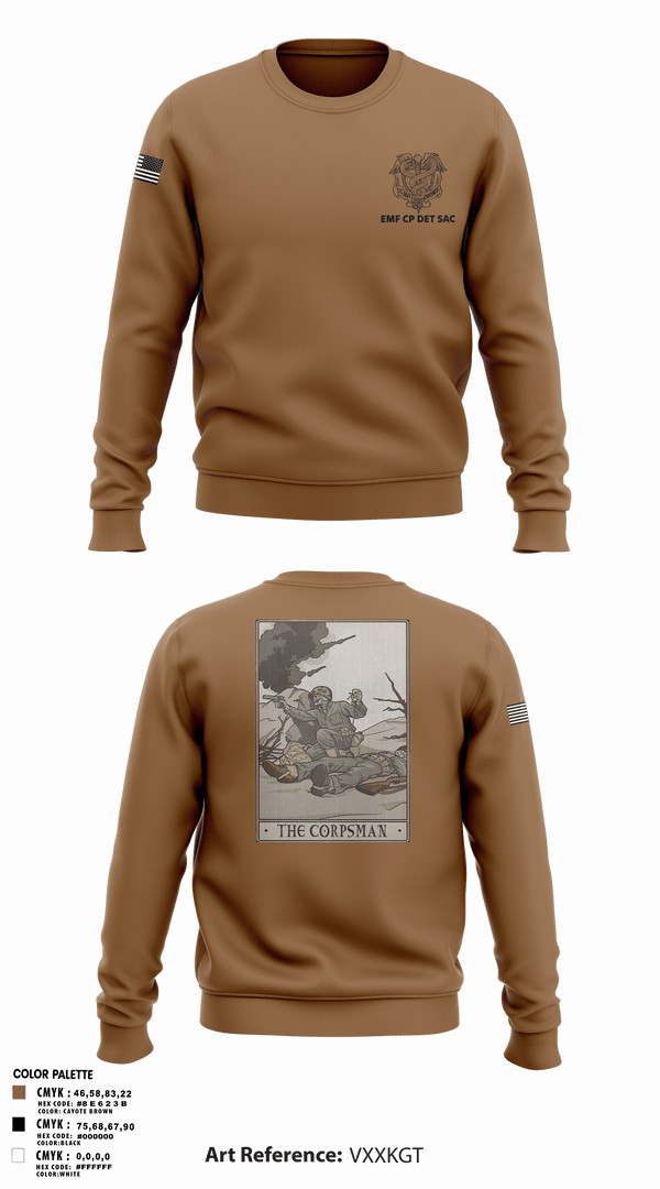Crew Neck Sweatshirt, EMF CP DET SAC, , Teamtime, Team time, sublimation, custom sports apparel, team uniforms, spirit wear, spiritwear, sports uniforms, custom shirts, team store, custom team store, fundraiser sports, apparel fundraiser
