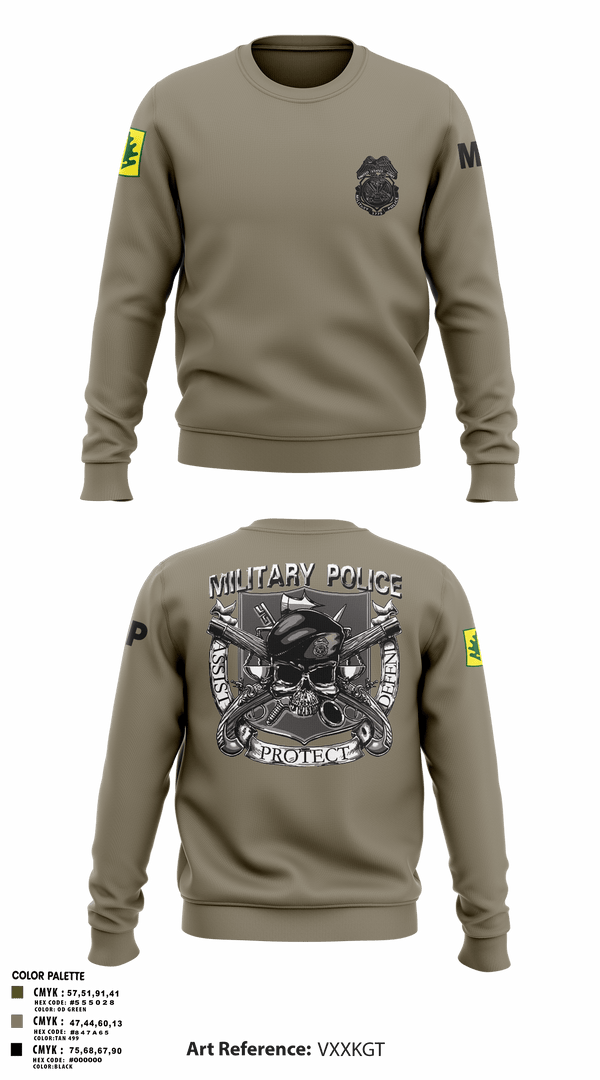 Crew Neck Sweatshirt, 307TH Military Police Company, , Teamtime, Team time, sublimation, custom sports apparel, team uniforms, spirit wear, spiritwear, sports uniforms, custom shirts, team store, custom team store, fundraiser sports, apparel fundraiser