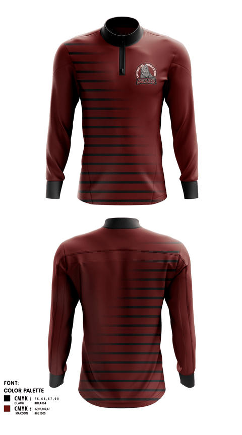 Quarter Zip Jacket, Chestnut Log Middle School, , Teamtime, Team time, sublimation, custom sports apparel, team uniforms, spirit wear, spiritwear, sports uniforms, custom shirts, team store, custom team store, fundraiser sports, apparel fundraiser