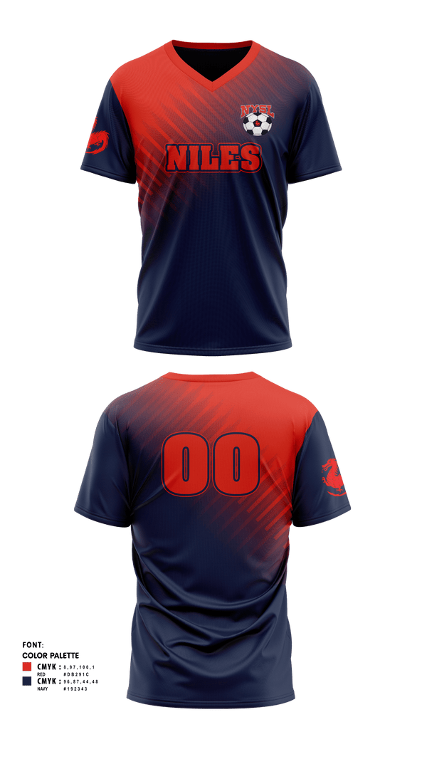 Mens Soccer Jersey, Niles Recreational League NYSL, Men's Soccer, Teamtime, Team time, sublimation, custom sports apparel, team uniforms, spirit wear, spiritwear, sports uniforms, custom shirts, team store, custom team store, fundraiser sports, apparel fundraiser