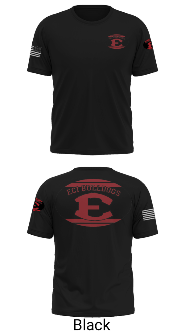 Short Sleeve Performance Shirt, E.C.I.BULLDOGS, Football, Teamtime, Team time, sublimation, custom sports apparel, team uniforms, spirit wear, spiritwear, sports uniforms, custom shirts, team store, custom team store, fundraiser sports, apparel fundraiser