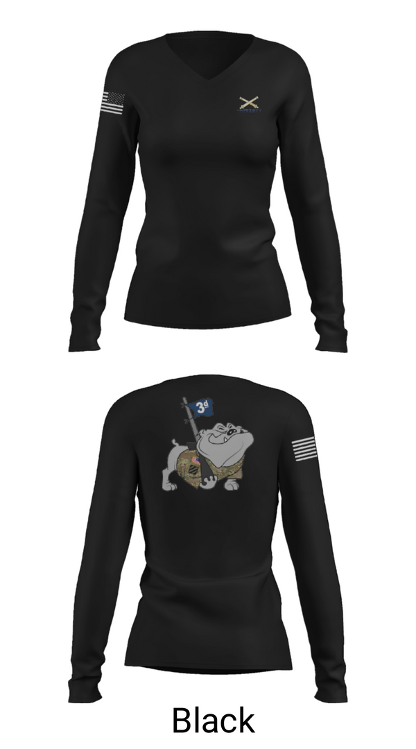 Women's Long Sleeve Vneck Shirt, 3ID divarty, Army, Teamtime, Team time, sublimation, custom sports apparel, team uniforms, spirit wear, spiritwear, sports uniforms, custom shirts, team store, custom team store, fundraiser sports, apparel fundraiser