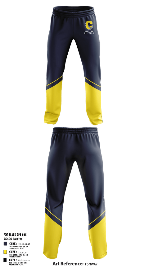 Sweatpants, Clayton clippers, Track & Field, Teamtime, Team time, sublimation, custom sports apparel, team uniforms, spirit wear, spiritwear, sports uniforms, custom shirts, team store, custom team store, fundraiser sports, apparel fundraiser