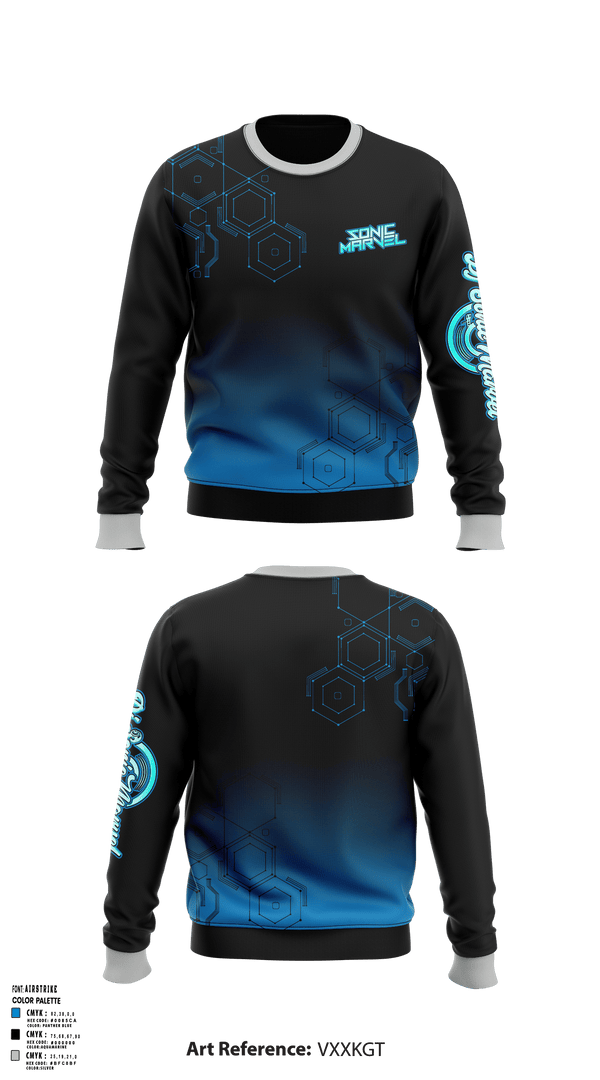 Crew Neck Sweatshirt, DJ Sonic MarvelDJ Sonic Marvel, , Teamtime, Team time, sublimation, custom sports apparel, team uniforms, spirit wear, spiritwear, sports uniforms, custom shirts, team store, custom team store, fundraiser sports, apparel fundraiser