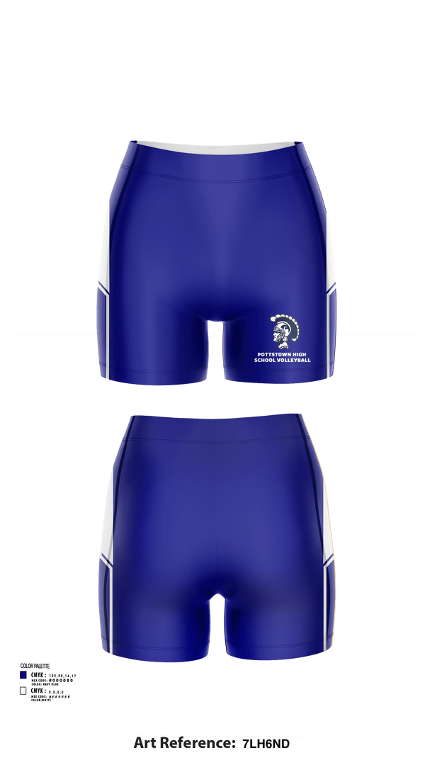 Women's Shorts, Pottstown High School Volleyball, Women's Volleyball, Teamtime, Team time, sublimation, custom sports apparel, team uniforms, spirit wear, spiritwear, sports uniforms, custom shirts, team store, custom team store, fundraiser sports, apparel fundraiser