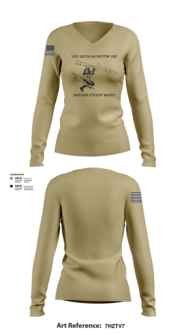 Women's Long Sleeve Vneck Shirt, 14 FS, Air Force, Teamtime, Team time, sublimation, custom sports apparel, team uniforms, spirit wear, spiritwear, sports uniforms, custom shirts, team store, custom team store, fundraiser sports, apparel fundraiser