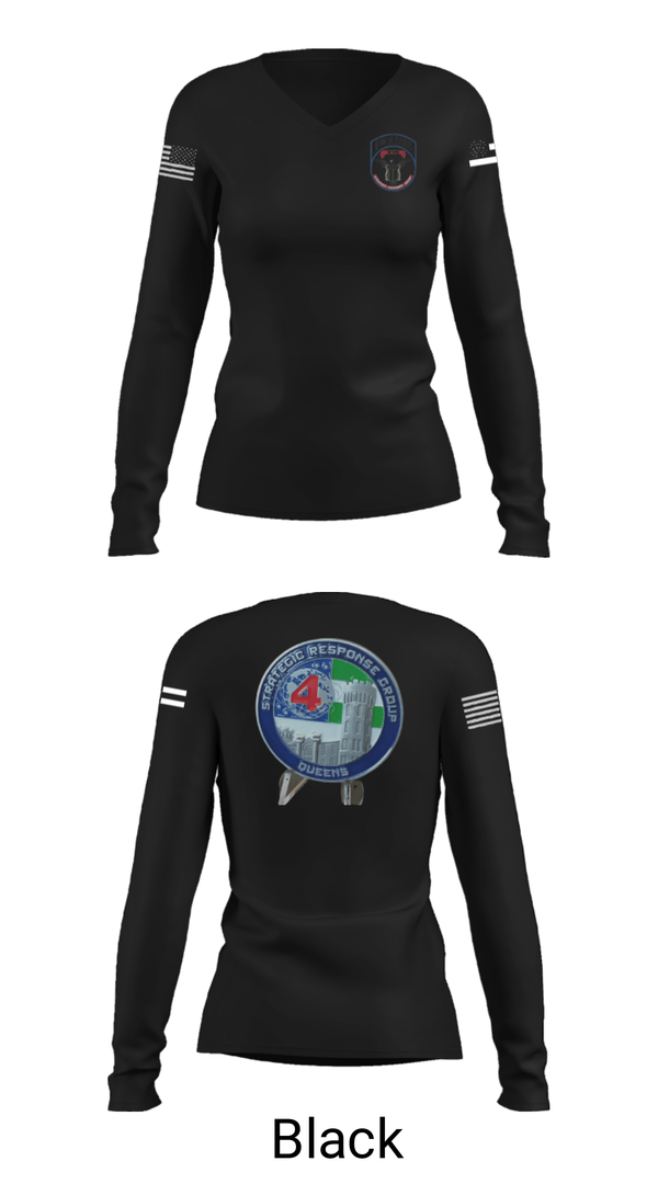 Women's Long Sleeve Vneck Shirt, SRG 4, Police, Teamtime, Team time, sublimation, custom sports apparel, team uniforms, spirit wear, spiritwear, sports uniforms, custom shirts, team store, custom team store, fundraiser sports, apparel fundraiser