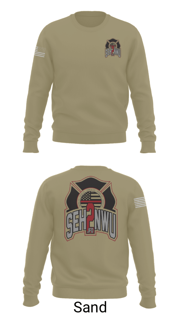 Crew Neck Sweatshirt, SEHNWU, Fire Department, Teamtime, Team time, sublimation, custom sports apparel, team uniforms, spirit wear, spiritwear, sports uniforms, custom shirts, team store, custom team store, fundraiser sports, apparel fundraiser