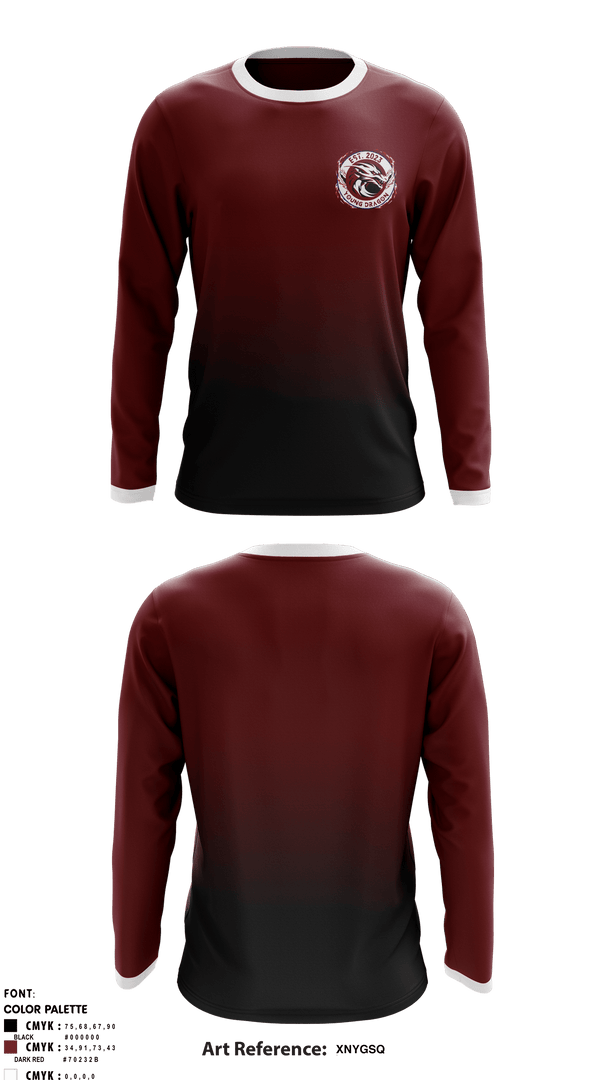 Long Sleeve Performance Shirt, FC Young Dragon, Men's Soccer, Teamtime, Team time, sublimation, custom sports apparel, team uniforms, spirit wear, spiritwear, sports uniforms, custom shirts, team store, custom team store, fundraiser sports, apparel fundraiser
