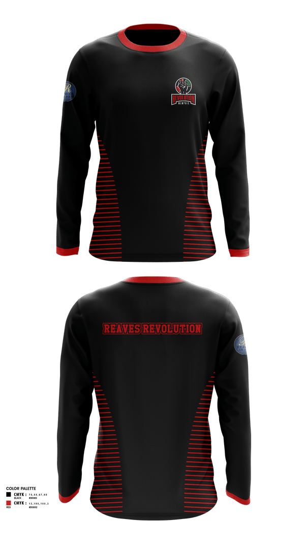 Long Sleeve Performance Shirt, Reaves Revolution, Men's Basketball, Teamtime, Team time, sublimation, custom sports apparel, team uniforms, spirit wear, spiritwear, sports uniforms, custom shirts, team store, custom team store, fundraiser sports, apparel fundraiser