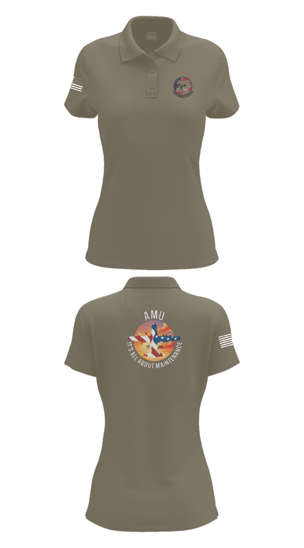 Women's Short Sleeve Performance Polo, 910th AMU, Air Force, Teamtime, Team time, sublimation, custom sports apparel, team uniforms, spirit wear, spiritwear, sports uniforms, custom shirts, team store, custom team store, fundraiser sports, apparel fundraiser