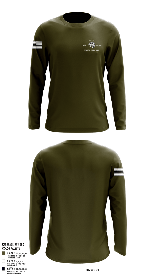 Long Sleeve Performance Shirt, D CO 2nd PLT 1/11 ACR, Army, Teamtime, Team time, sublimation, custom sports apparel, team uniforms, spirit wear, spiritwear, sports uniforms, custom shirts, team store, custom team store, fundraiser sports, apparel fundraiser