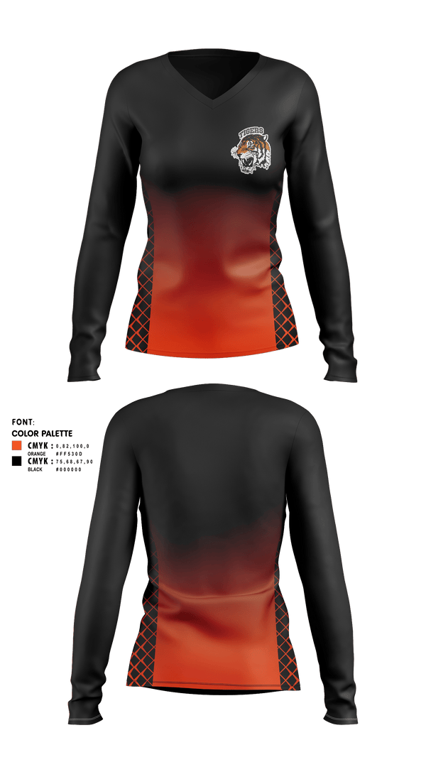 Women's Long Sleeve Vneck Shirt, Stivers Highschool, Men's Soccer, Teamtime, Team time, sublimation, custom sports apparel, team uniforms, spirit wear, spiritwear, sports uniforms, custom shirts, team store, custom team store, fundraiser sports, apparel fundraiser