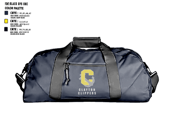 Duffle Bag, Clayton clippers, Track & Field, Teamtime, Team time, sublimation, custom sports apparel, team uniforms, spirit wear, spiritwear, sports uniforms, custom shirts, team store, custom team store, fundraiser sports, apparel fundraiser