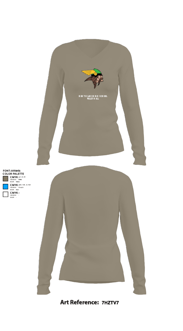 Women's Long Sleeve Vneck Shirt, Northland High School Volleyball, Women's Volleyball, Teamtime, Team time, sublimation, custom sports apparel, team uniforms, spirit wear, spiritwear, sports uniforms, custom shirts, team store, custom team store, fundraiser sports, apparel fundraiser