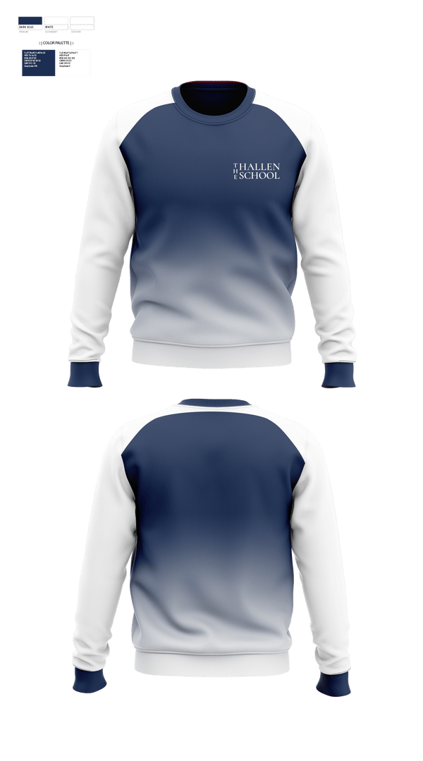 Crew Neck Sweatshirt, The Hallen School Volleyball, Men's Volleyball, Teamtime, Team time, sublimation, custom sports apparel, team uniforms, spirit wear, spiritwear, sports uniforms, custom shirts, team store, custom team store, fundraiser sports, apparel fundraiser