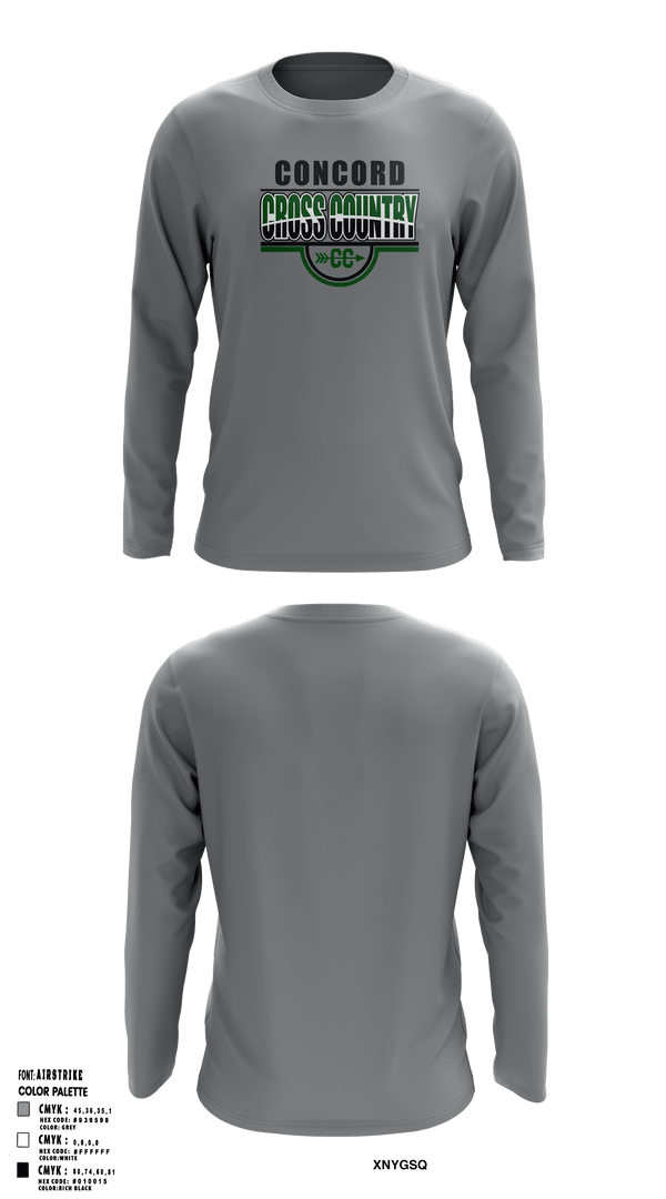 Long Sleeve Performance Shirt, CONCORD HIGH SCHOOL Cross Country, Cross Country, Teamtime, Team time, sublimation, custom sports apparel, team uniforms, spirit wear, spiritwear, sports uniforms, custom shirts, team store, custom team store, fundraiser sports, apparel fundraiser